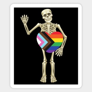 Diversity Pride Love Skeleton Heart Magnet